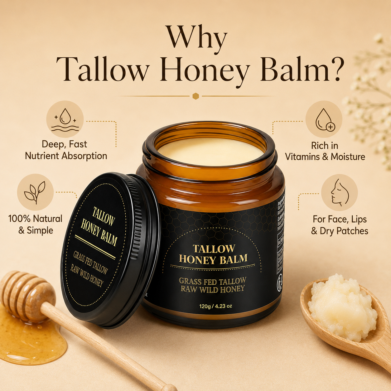 Mirae Organics Honey Tallow Balm